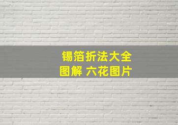 锡箔折法大全图解 六花图片